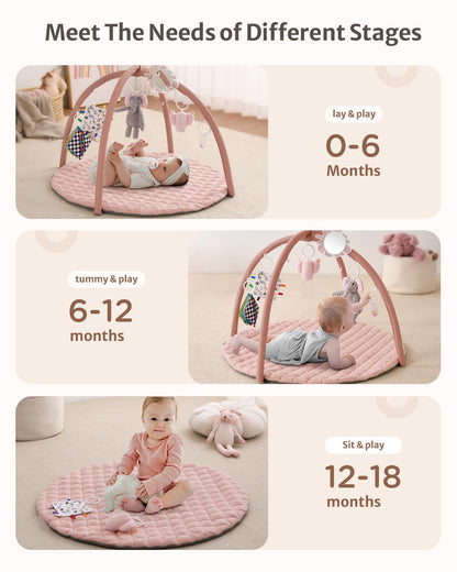 Blissful Diary Play Gym Mat Soft Pink