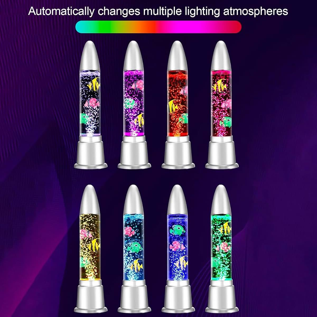 BabyOneStop Bubble Fish Tube Floor Lamp With 7 Color Changing Lights