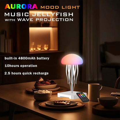 Camdii Jellyfish Lamp With Rgb Gradient And Wave Projector
