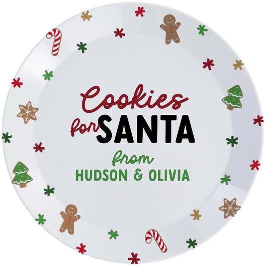 Personalization Universe Cookies for Santa Personalized Kids Plate