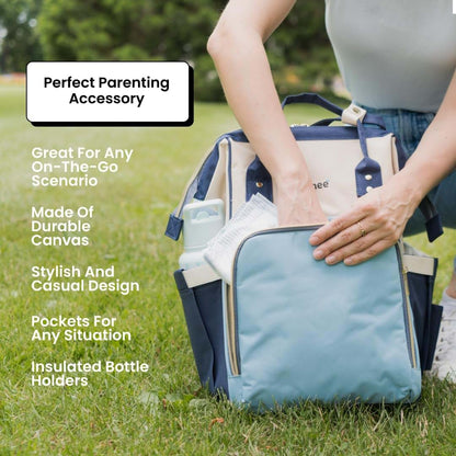 Zunee Durable Diaper Bag Backpack Blue