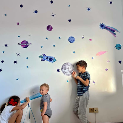 AdesiivoStudio Outer Space Peel And Stick Wall Decals