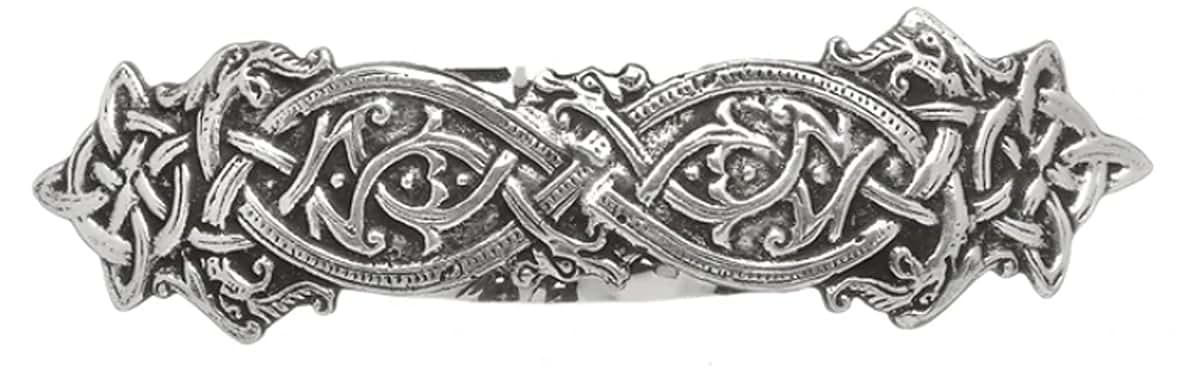 Mullingar Pewter Kells Barrette Hair Clip With Celtic Design