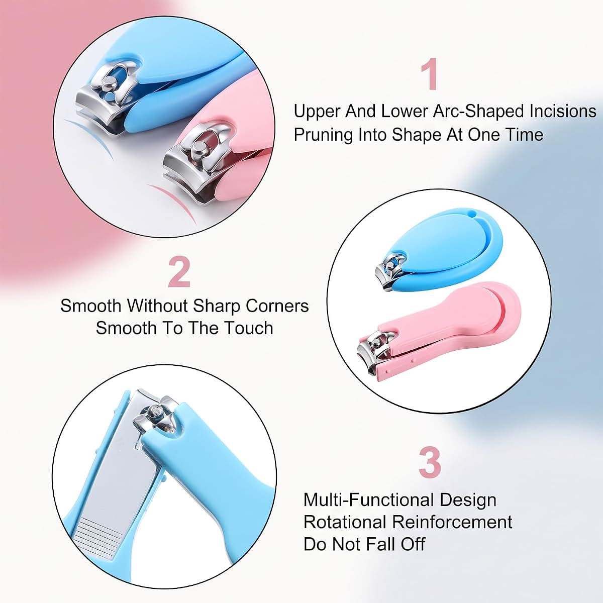 Ocapind 4Pcs Baby Nail Clippers, Nail Trimmer Fingernail and Toenail Cutter (photo 2)