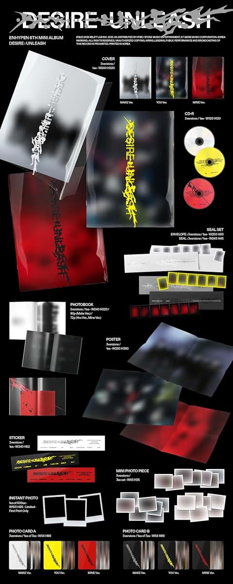 ENHYPEN DESIRE: UNLEASH 6th Mini Album, Standard MINE Version