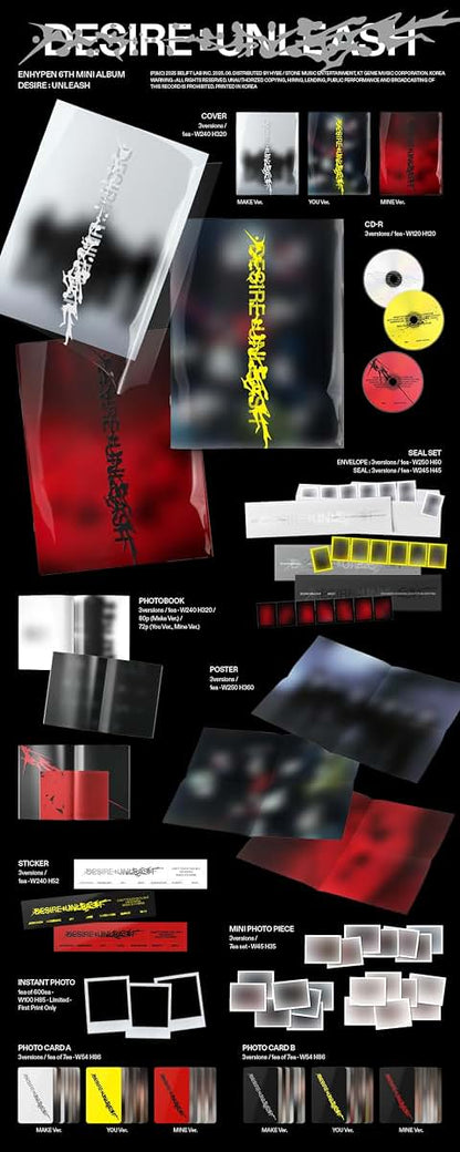 ENHYPEN DESIRE: UNLEASH 6th Mini Album, Standard MINE Version