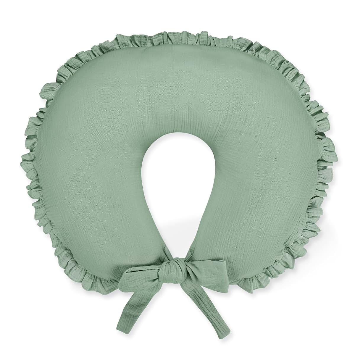 Muslin Nursing Pillow Cover, Soft & Breathable for Breastfeeding, Green(Only Cover)