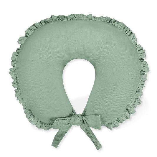 Muslin Nursing Pillow Cover, Soft & Breathable for Breastfeeding, Green(Only Cover)