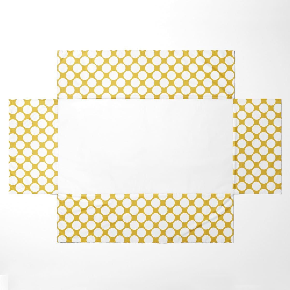 Bacati - Mix N Match Large Dots Crib/Toddler Bed Skirt Dust Ruffle (Yellow)