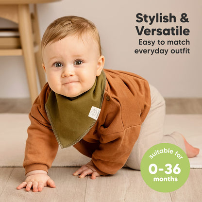KeaBabies Organic Baby Bandana Bibs 8-Pack