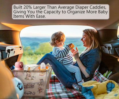 Extra Large Diaper Caddy Organizer Basket for Nursery Essentials