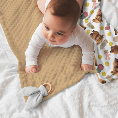 Tewrnvioc Baby Blanket 30 X 40 Inches Double Layer Minky Fleece Back