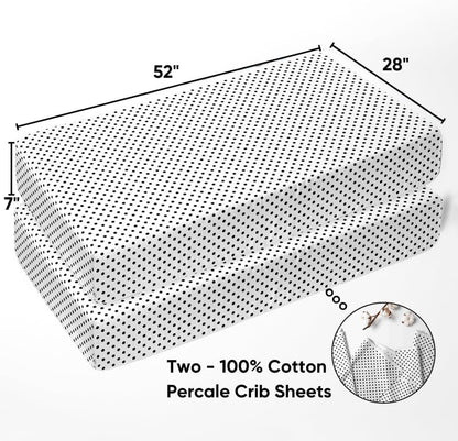 Bacati Dots Stripes Black White 10 pc Crib Bedding Set (photo 3)