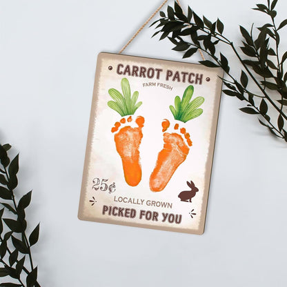 Beethis Personalized Baby's First Easter Footprint Hanging Sign (photo 4)