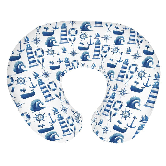 BabyOneStop Nautical Nursing Pillow Cover for U-Shaped Support Pillows
