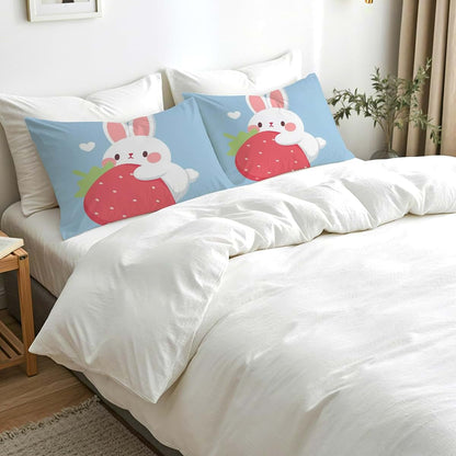 Bunny Pillow Cases Set of 2 - Soft Microfiber Standard Size