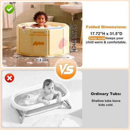 Portable Collapsible Bathtub for Kids Bathing