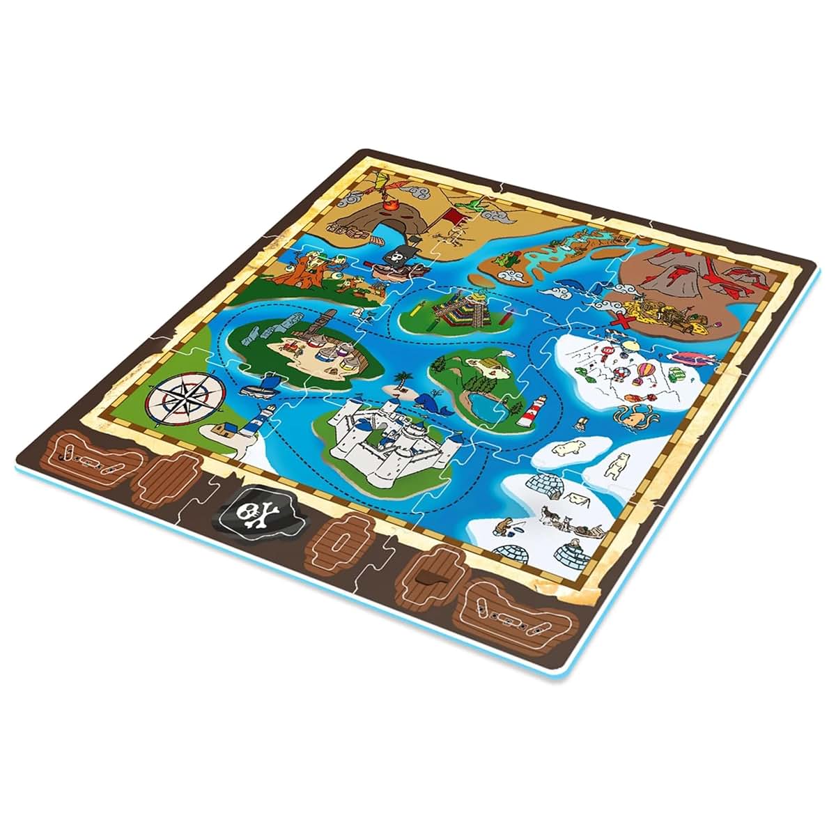 TriAction Toys Sunta Play Mat DIY Treasure Map and Ship | 9 Piece Set (photo 3)