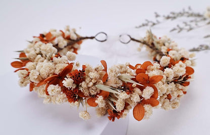 PoshMyra Flower Crown Headband for Toddler Girls 1-3 Years, Dried Flower