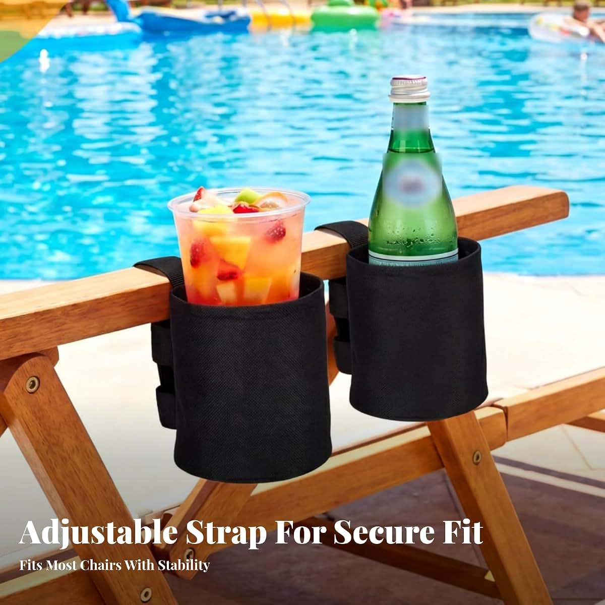 ＡＷＨＡＯ 2 Pieces Beach Chair Cup Holder Compact Mesh Cup Holder (photo 2)