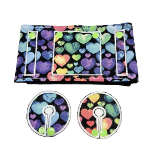 Lil' Bayou Boutique Watercolor Hearts G Tube Belt