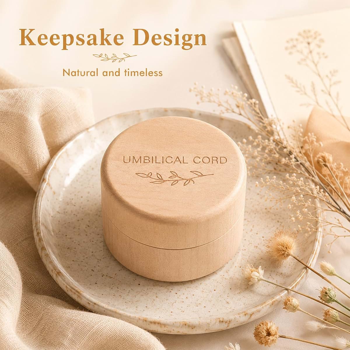 Macuezu Umbilical Cord Keepsake Box, Baby Keepsake Box with Transparent Boxes (photo 4)