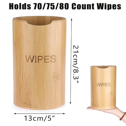 Kokone Farmhouse Bamboo Wipes Dispenser For Kitchen And Bathroom (photo 2)