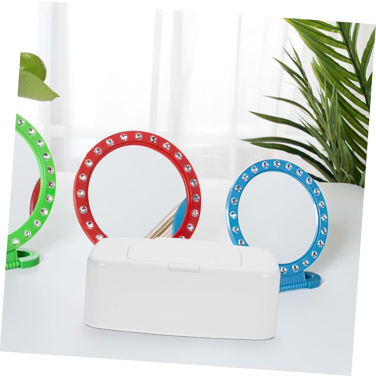 Amosfun Portable Wipes Dispenser Refillable Wet Wipe Holder, 2 Pack