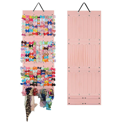 PACMAXI Baby Girl Hair Bows Holder and Storage Organizer, Pink 2, Large