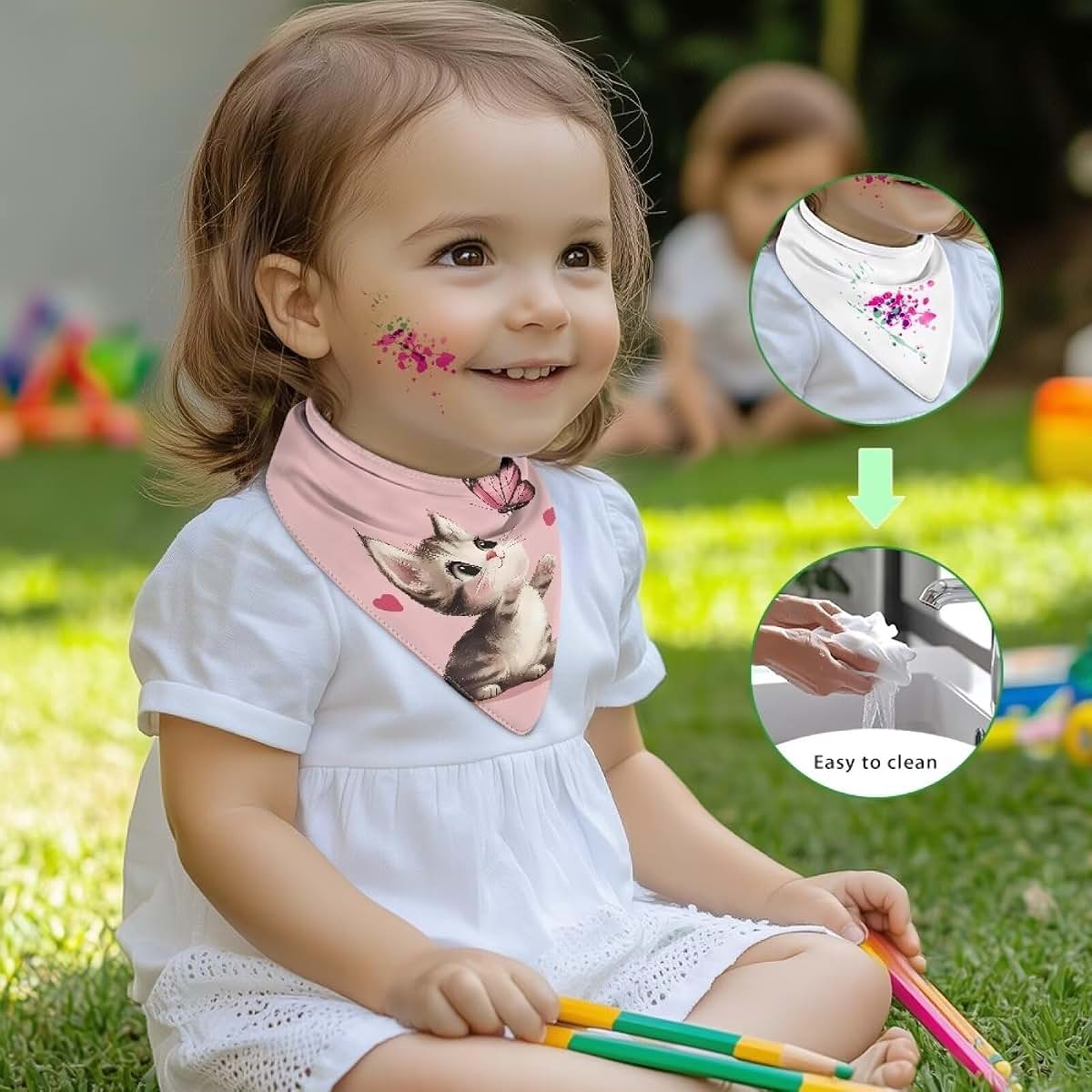 LedBack Baby Bandana Bibs With Adjustable Snaps (photo 3)