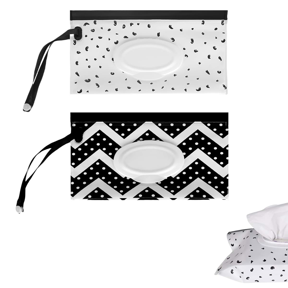 Toccool Portable Wet Wipes Dispenser Pouch, 2 Pack
