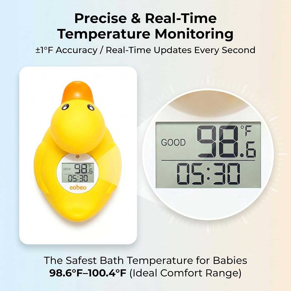 Baby Bath Thermometer Floating Duck Water Monitor
