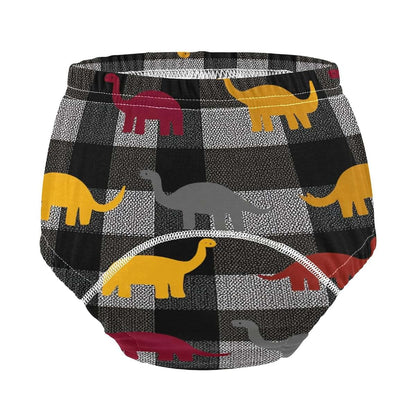 decor gift Little Boys Underwear Potty Training Leakproof Plaid Dinosaur Gray Nighttime Training Underwear Shorts for (photo 4)