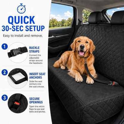 Dog Car Seat Cover Protector | Waterproof Back Seat Shield for SUVs