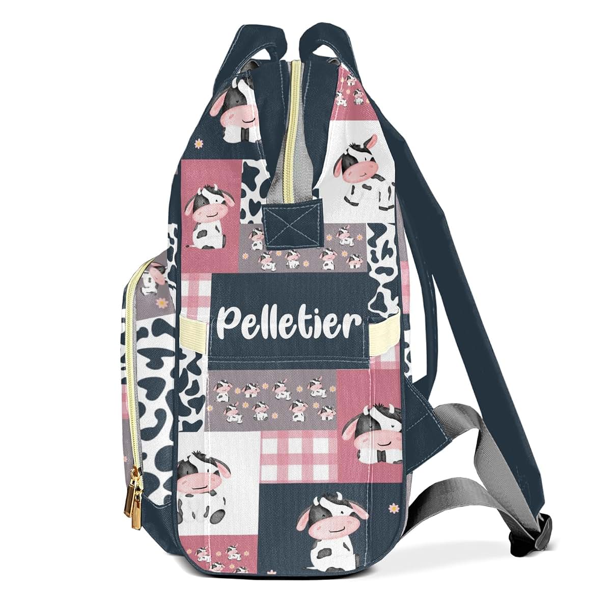 LiSoAkWE Personalized Farm Cows Print Diaper Backpack (photo 3)
