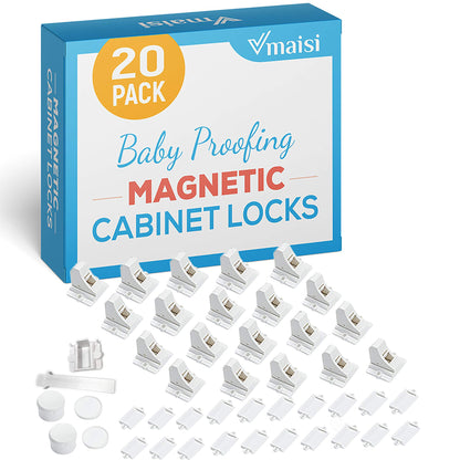 Vmaisi Magnetic Cabinet Locks 20 Pack