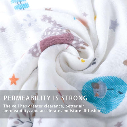 FOOK FISH Muslin Baby Burp Cloths - 6 Pack 100% Cotton Absorbent Washcloths (photo 4)