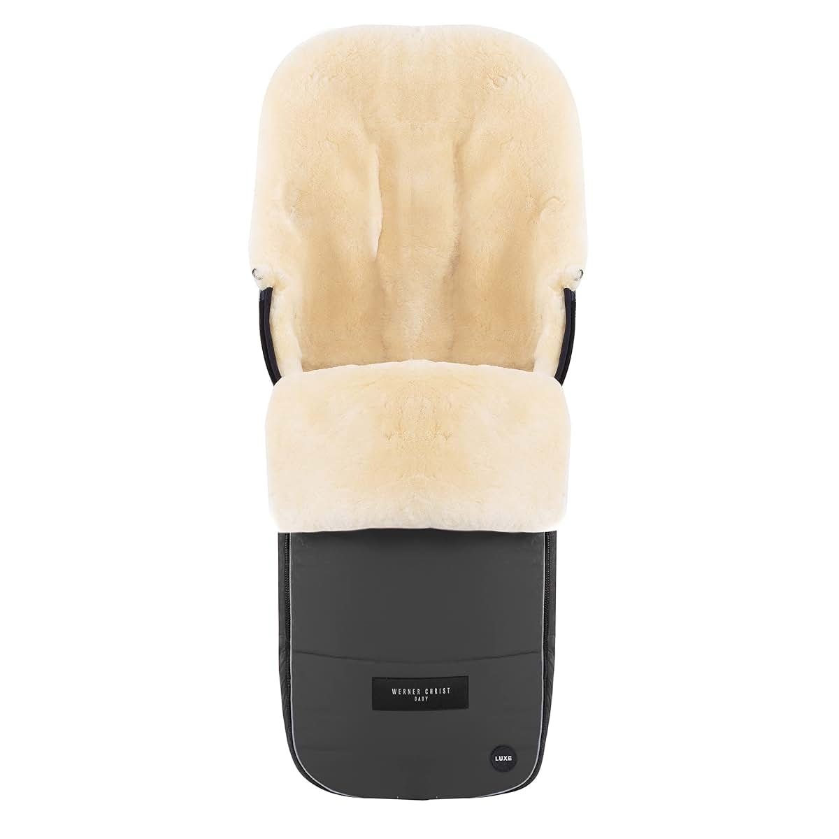 Werner Christ Flims Luxe Sheepskin Footmuff In Stone Grey