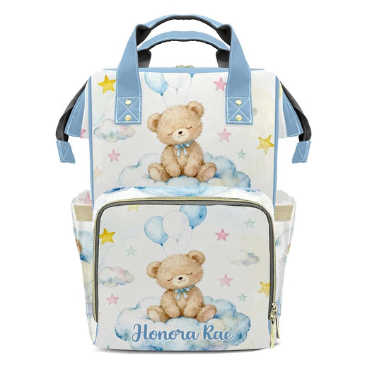 Joyestore Personalized Cute Bear Custom Mom Bag with Name,Dad and Mom Diaper Backpack for Baby Boys Girls,Birthday Gift
