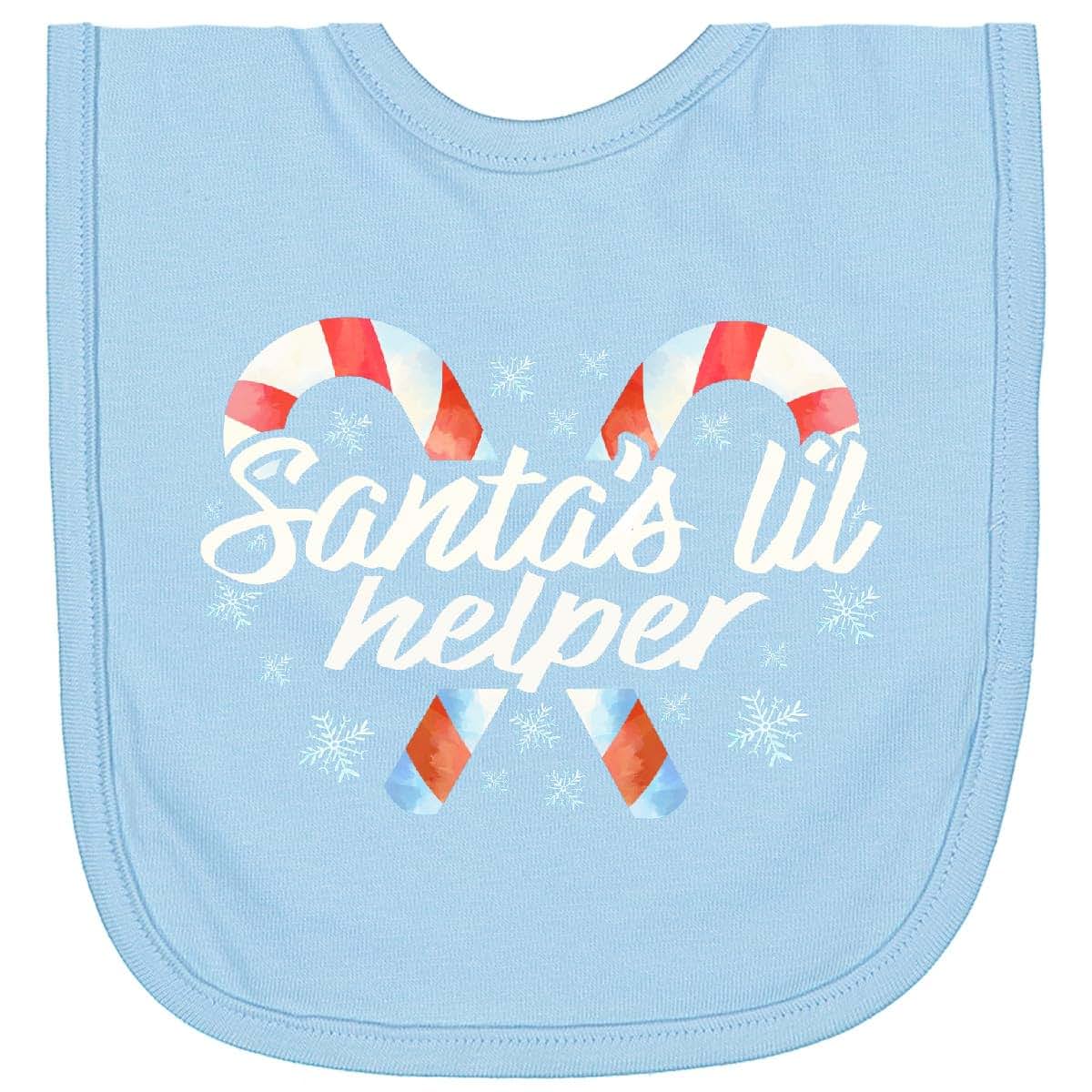 Inktastic Santa's Little Helper Newborn Bib for Infants