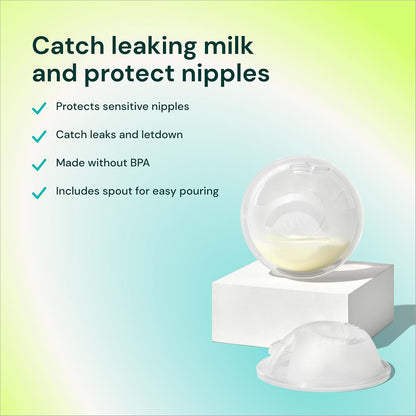Willow Catch-All Milk Cups, 2-Pack Wearable Milk Collector for Nursing Moms