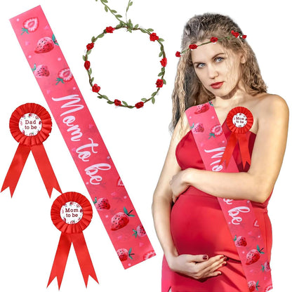 Serencatcher Strawberry Baby Shower Decoration Set