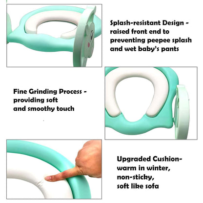 HongK- Giffgaff Potty Training Toilet Ladder Seat With Upgraded Cushion Step Stool Ladder Toilet Chair/Toilet Trainer