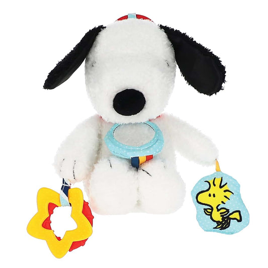 Kids Preferred Peanuts Snoopy Activity Toy - Jingle, Mirror, Teethers, Crinkle, Ribbons, Crinkle, Satin Accents, Soft