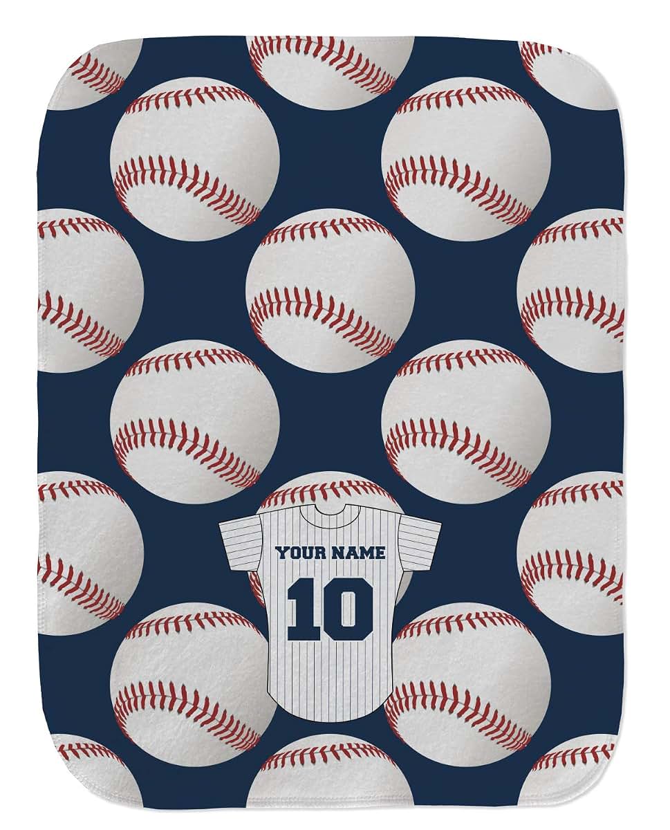 Baby Milano Personalized Baseball Jersey Burp Cloth (photo 2)