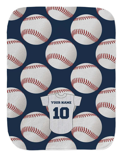Baby Milano Personalized Baseball Jersey Burp Cloth (photo 2)