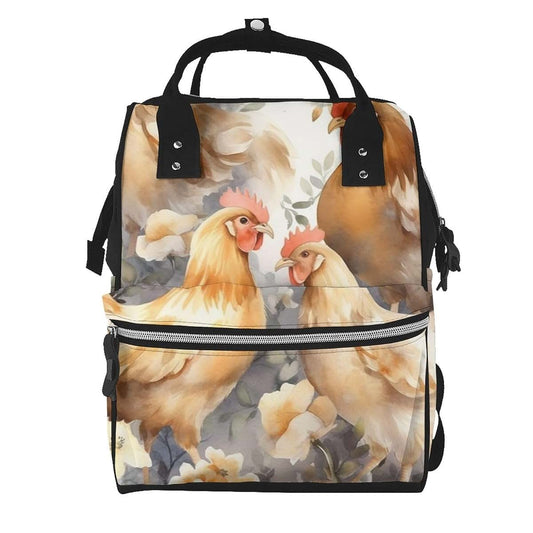 DWVTSLH Chicken duck Diaper Bag Backpack Multifunction Nappy Bags Waterproof Mummy Backpack Large Capacity Travel
