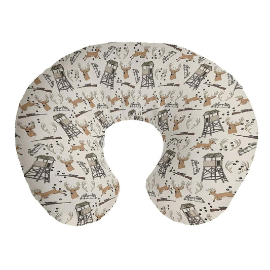 BabyOneStop Deer Hunting Nursing Pillow Cover, 22x18 Inch Polyester Slipcover with Zipper