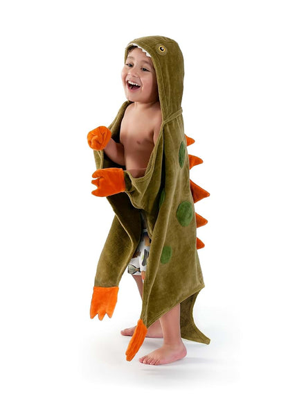 Kidorable Dinosaur Hooded Towel for Bath Time