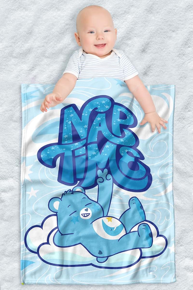 LOGOVISION Care Bears Lightweight Baby Blanket, 30x40 Inch, Unisex for Infants